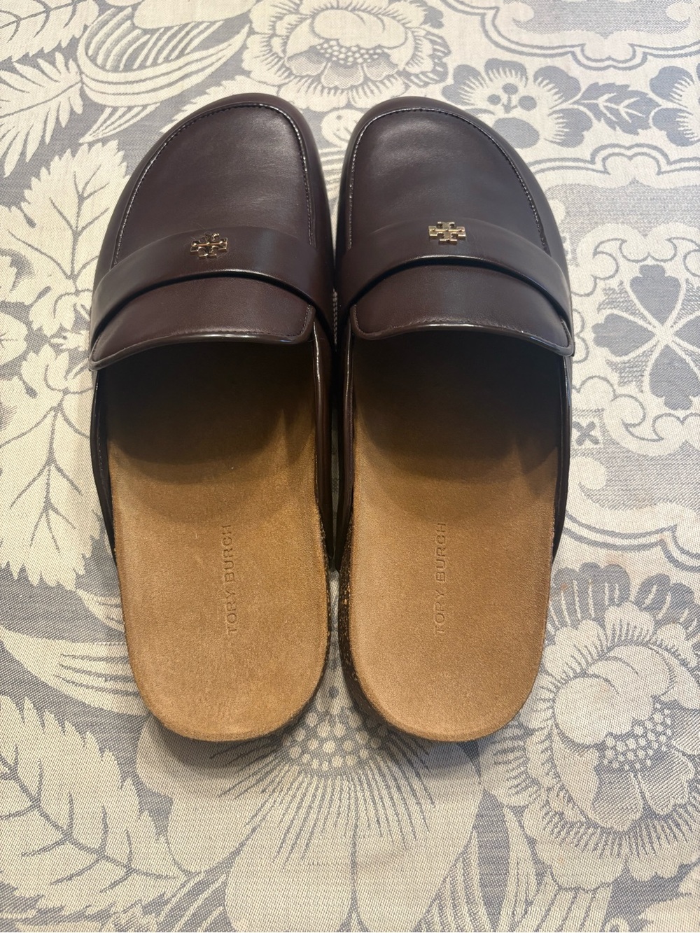 Tory Burch Everly Cork Mule in Deep Mocha (Brown)